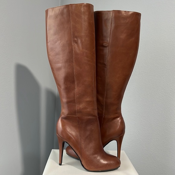 Aldo Morono Brown Leather Heeled Boots - Picture 7 of 10